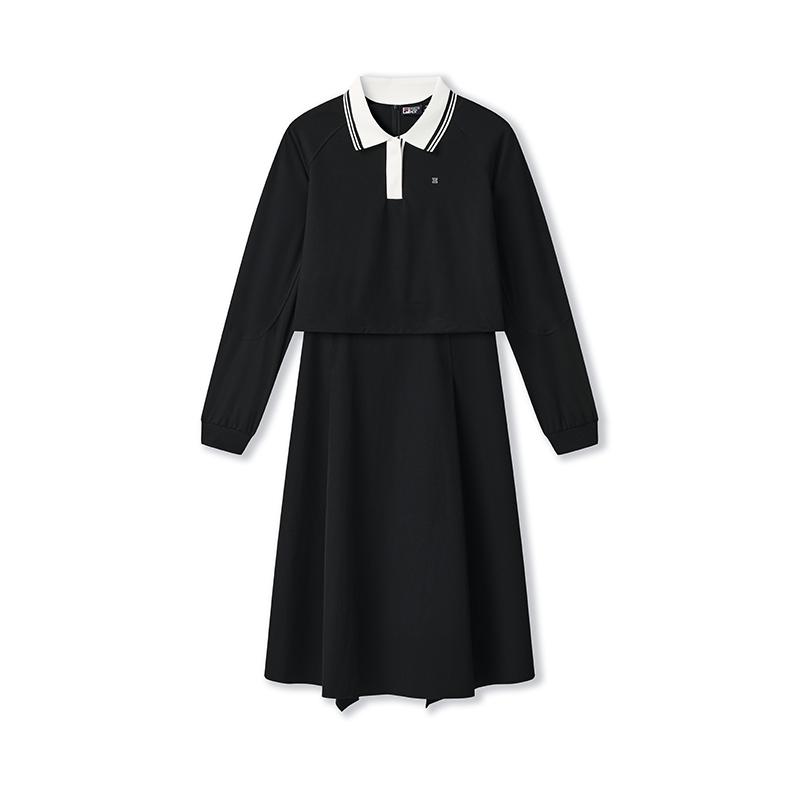 New FILA WHITE Long Sleeved Dress Women's F11W533310F-BK