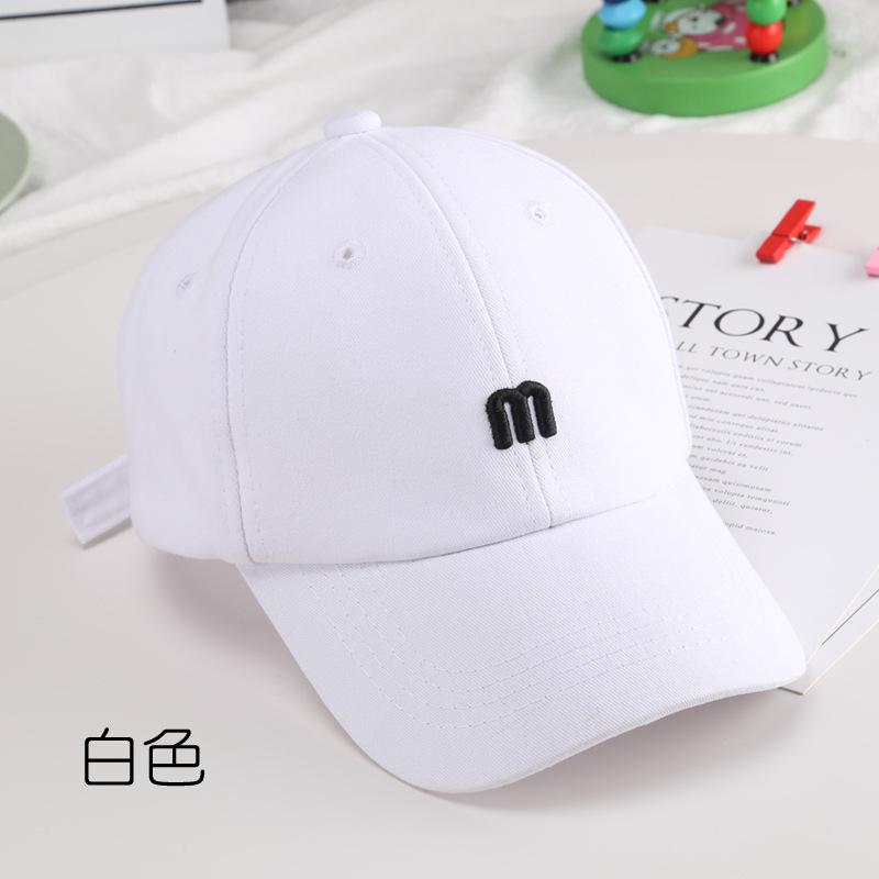 

Hat parent-child simple M letter embroidery baseball cap spring and summer sun protection breathable tide baby cap Adjustable