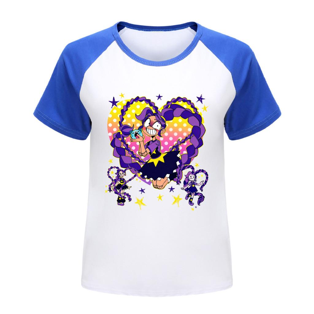 5598 Kids Girls Lily Lovebraids Print Raglan Sleeves Cartoon T-Shirt 100cm