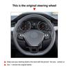 Car Accessories Microfiber Leather Steering Wheel Cover Trim For VW Golf 7 MK7 Passat B8 New Polo Tiguan Sharan Jetta
