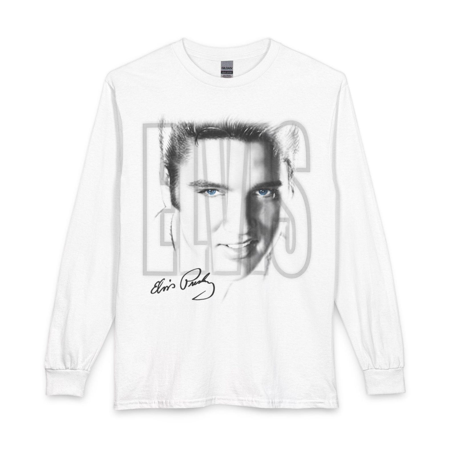 Elvis Presly Blue Eyes White T shirt L