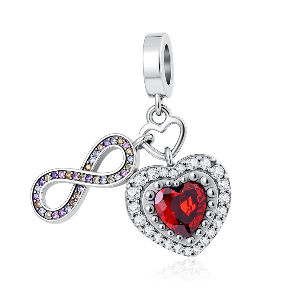 New Silve Red Heart Rudder Anchor Pendant Charm Bead Fit Original Diy Bracelet For Women Diy Fashion Jewelry Making