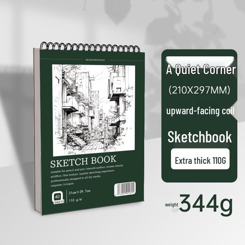 Thickened A4 Cross-border Sketchbook for Art Students: Blank Drawing Book for Pencil and Color