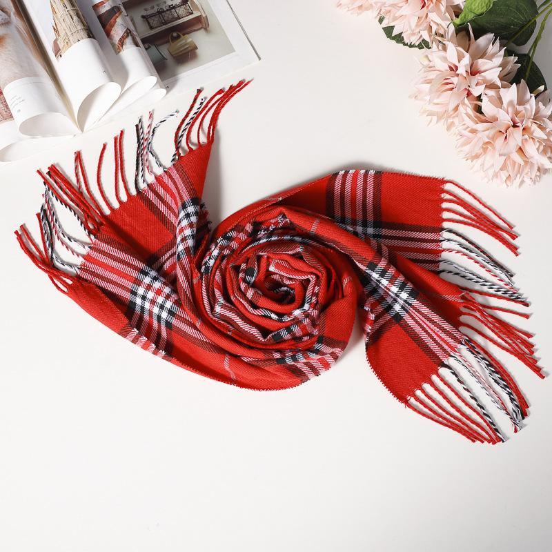 Fashion British Plaid Cashmere Scarf Children'S Autumn And Winter Men'S Couple Warm Shawl Scarf