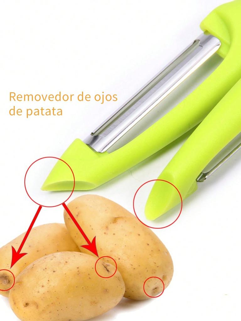 Leeseph Multifunction Fruit Peeler 2pcs I Shape, Fruit Vegetable Potato Peelers for Kitchen, Melon Planer Kitchen Gadgets