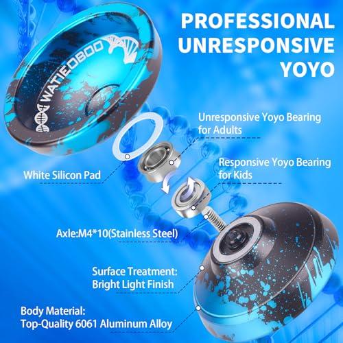 WATIEOBOO Professional Responsive Yo-Yo Bearings for Kids and Beginners, Non-Responsive Yo-Yo Bearings for Finger Spinning, Tricks, and Yo-Yo Accessor