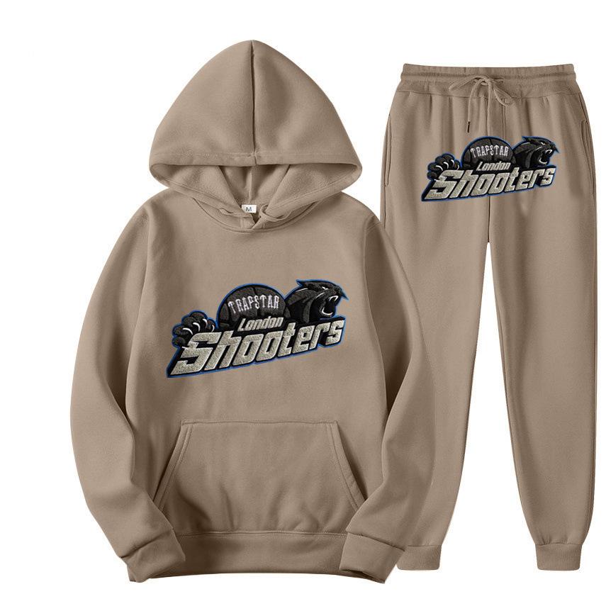 Set Felpa con Cappuccio e Jogger Unisex Testa di Tigre Blu - Pullover Caldo e Sportivo per Autunno/Inverno