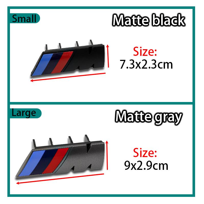 For BMW M Logo 3D ABS Front Grille Badge X1 X2 X3 X4 Emblem X5 X6 F48 G01 E84 E46 E83 F39 F30 Vehicle Exterior Tuning Accessorie
