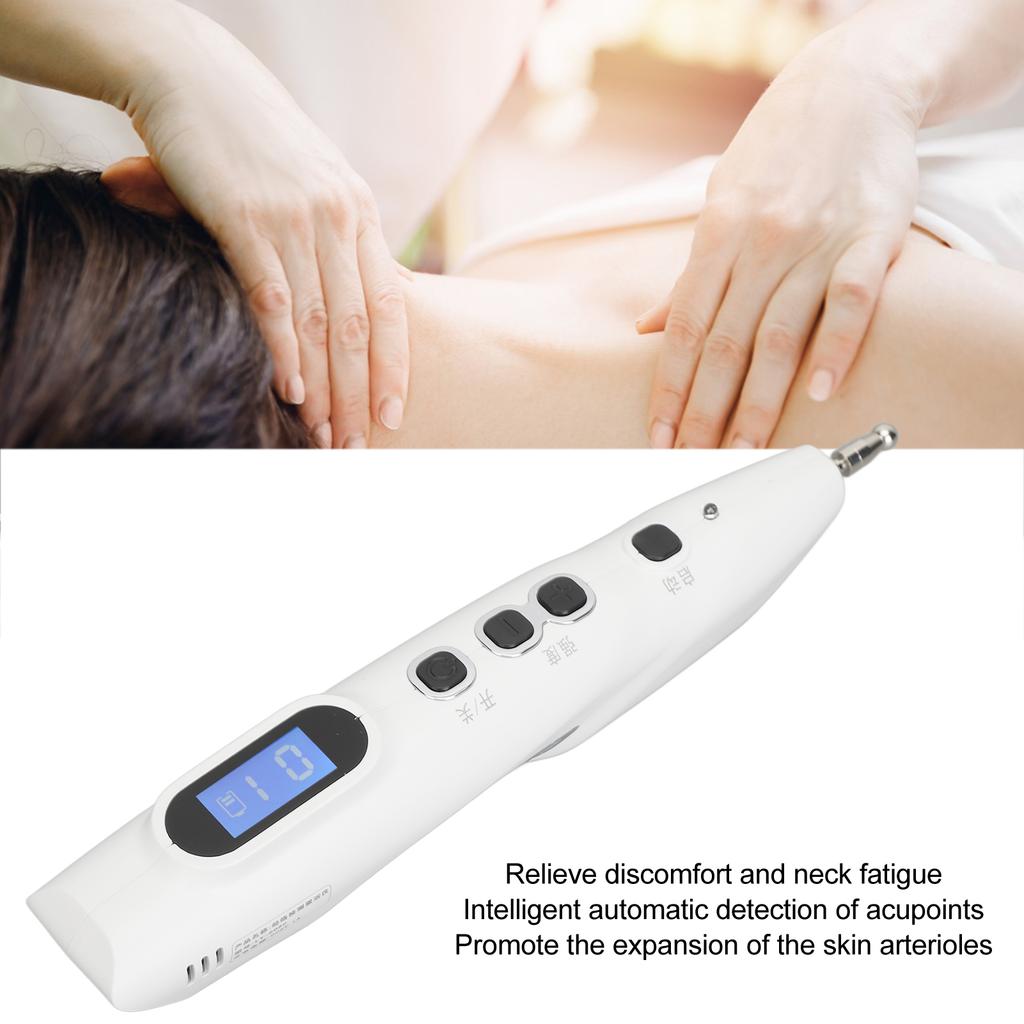 Electric Acupuncture Massage Pen 20 Strength 3 Modes Acupoint Meridians Massager Pen USB Rechargeable