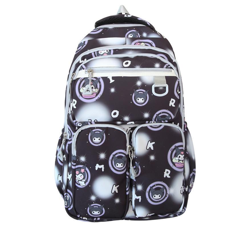 

Versatile Black Nylon Backpack Stylish Casual School Bag For Boys And Girls