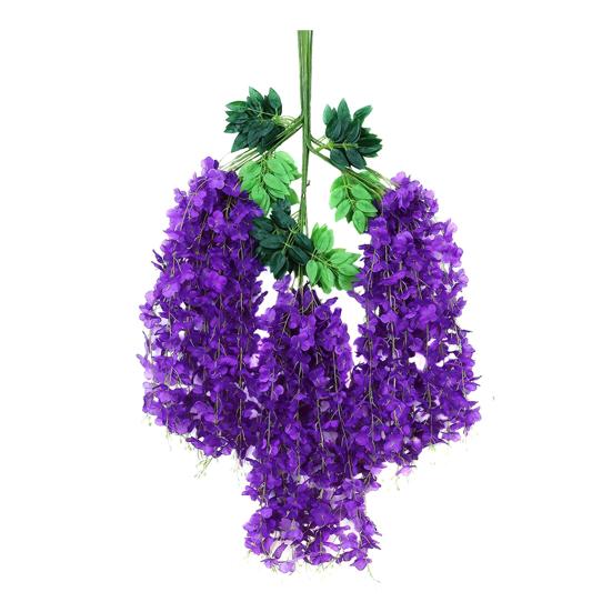 Artificial Wisteria Flowers Fake Wisteria Vine Hanging Garland Faux Silk Flower String for Wedding Arch Ceremony Party Garden Home Backdrop Decor