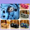 Soft Warm Reversible Pet Blanket Cozy Double-sided Fleece For Dogs And Cats