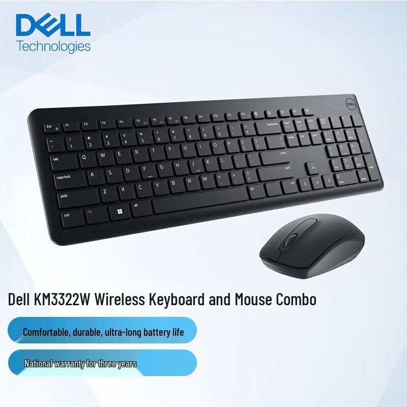 

DELL KM3322W Wireless Keyboard and Mouse Combo