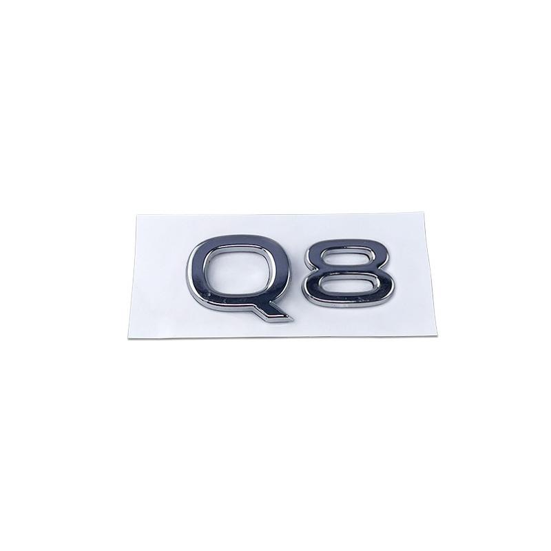 New Metal Car Trunk Emblem Rear Badge for new Q3 Q5 Q6 Q7 Q8 Letter Stickers Body Side Decal Refitting Decoration Accessories