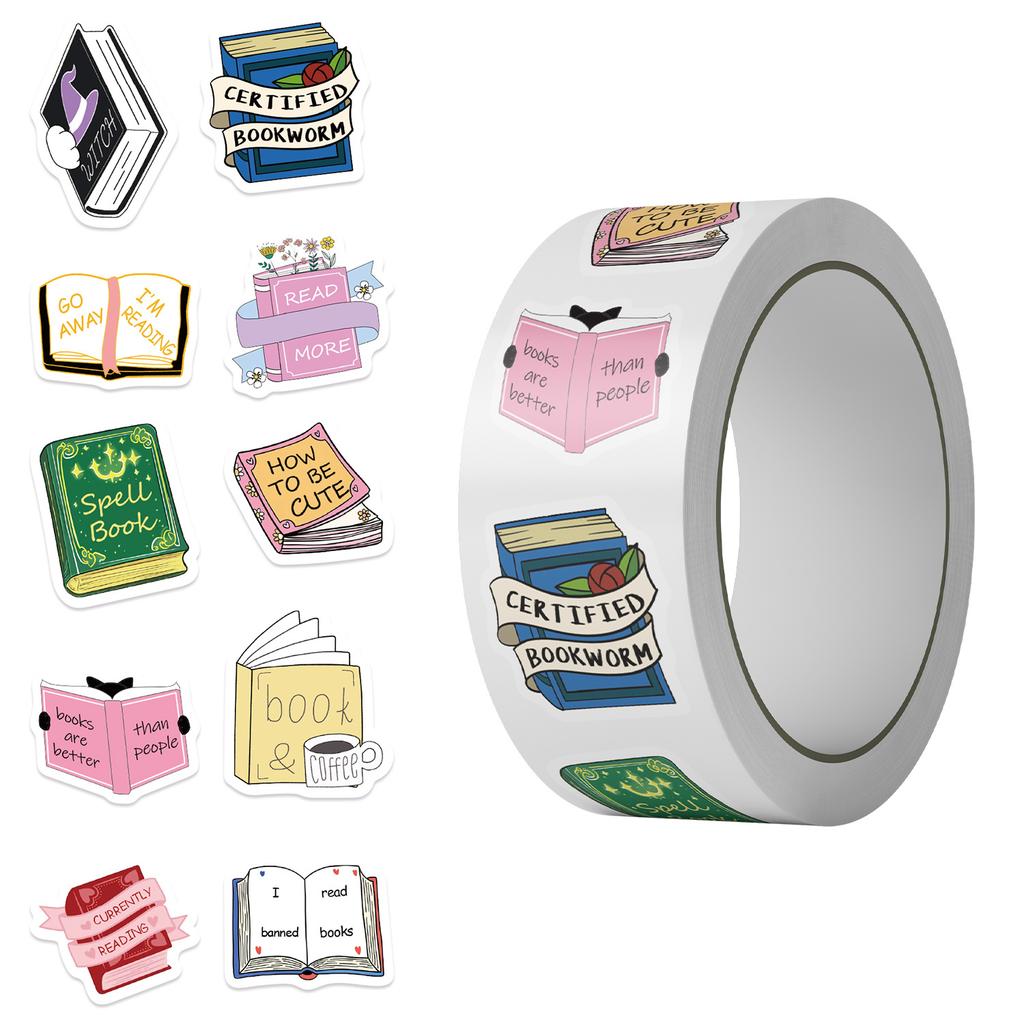 500 Stück/Rolle Rollenaufkleberband Hot Spot Lesen Lesen Handbuch Konto Material Dekorativ Umschlag Mund
