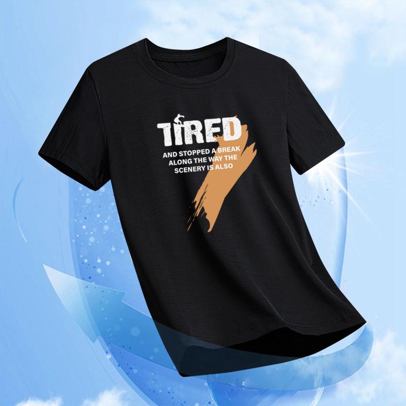 

Детская футболка с коротким рукавом из ледяного шелка, быстросохнущая - Свободная и дышащая, идеально подходит для занятий спортом на открытом воздухе 160 cm чёрный