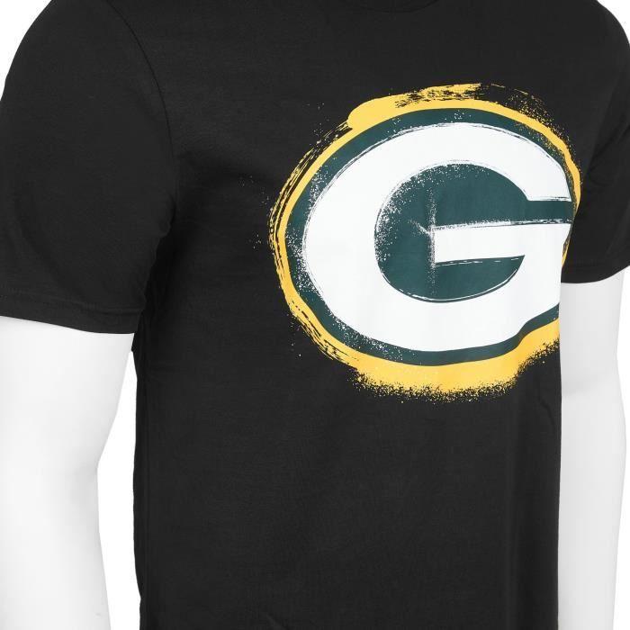 T-shirt NFL New Era - SPRAY - Bucs Chiefs Seahawks Patriots Packer - Vert bay packers - Blanc - Homme