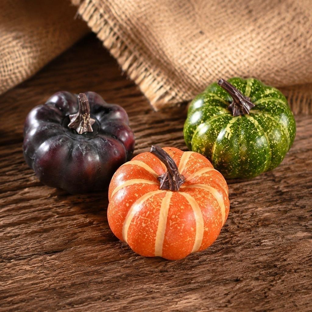 Set di Zucche Finte Decorazioni in Schiuma Zucche e Verdure Finte per Decorazioni di Halloween e Festival Autunnale
