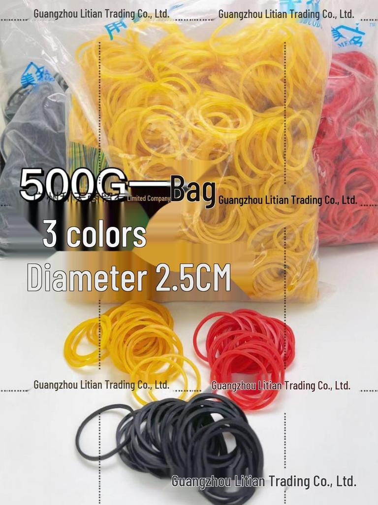 Barbershop High Elasticity Perm Rubber Bands with Leather Cover - 500G