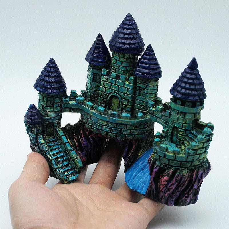 Aquarium Resin Crafts: Antique Small Castle Fish Tank Decoration