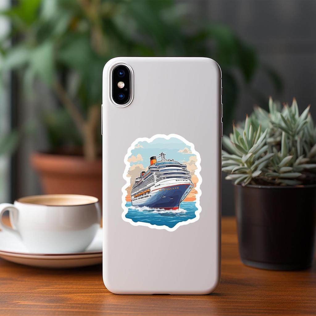 50 Sheet Pack: Waterproof Cruise Travel Graffiti Stickers for Water Bottles & Phones