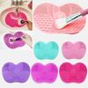 1 Pcs Silicone Makeup Brush Cleaning Pad Cosmetic Make Up Washing Brush Cleaning Mat Easy To Clean Makeup Brush Cleaner