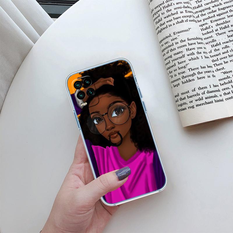 RP57 Poppin Black Girl Phone Case for Motorola Moto G40 G04 G05 One Ace Action Fusion + Plus Hyper Macro Vision Zoom