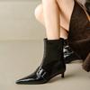 Fashion 2024 New Autumn Women Boots Shoes for Women Pointed Toe Ankle Boots Elegant Black Modern Cowboy Boots for Women