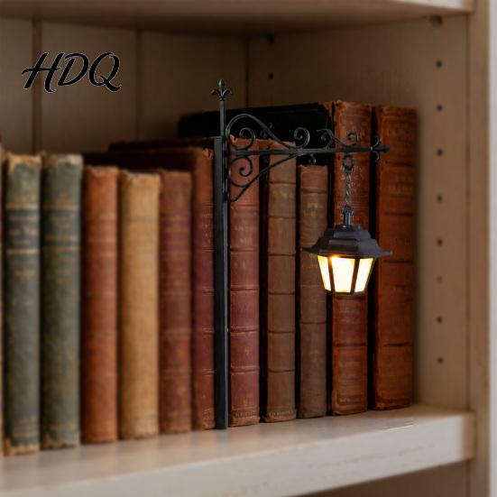 Decorative Chandelier Style Lamp Ghost Bookshelf Light Retro Lantern for Library Decor Warm LED Glow Night Light Reading Book Lovers Gothic Fantasy