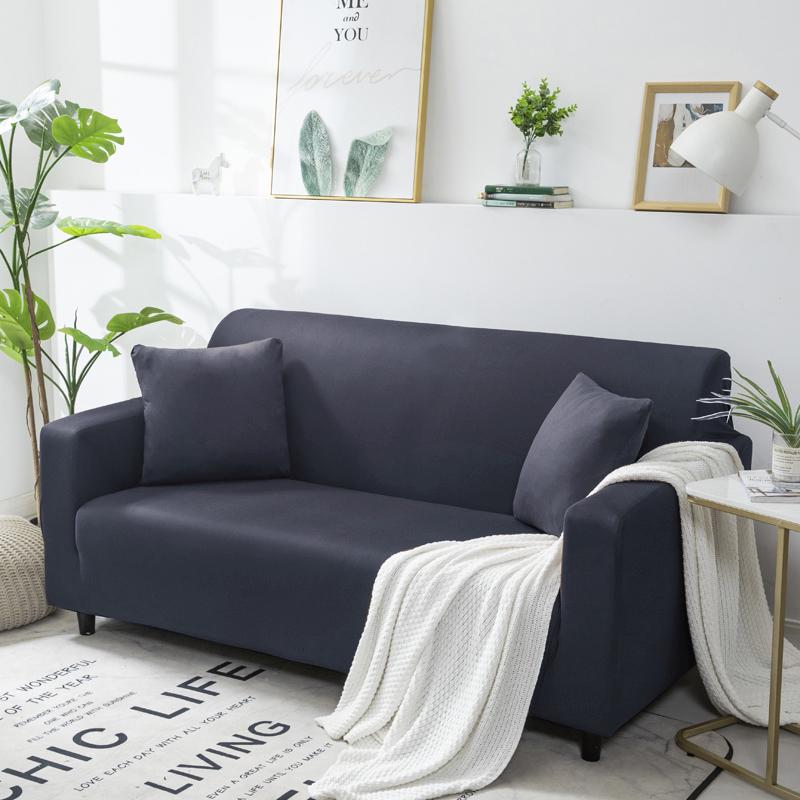 Solid Color Elastic Sofa Covers for Living Room Stretch Slipcover Armchair Couch Cover Corner L shape Sectional Sofa Protector