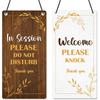 Do Not Disturb Door Hanger Sign - Welcom Please Do Not Disturb Sign for Office Reversible Double Sided In Session Door Signs for Office Business