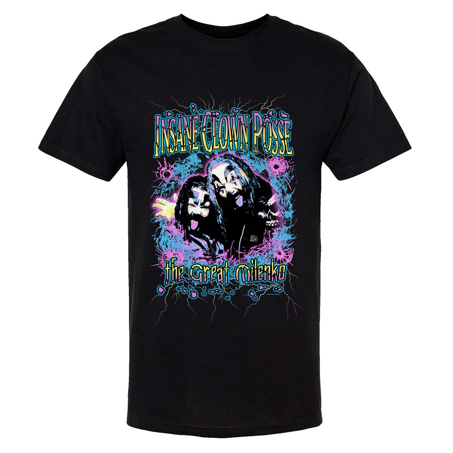 Men s Insane Clown Posse Milenko Fracture T-shirt XX-Large Black S
