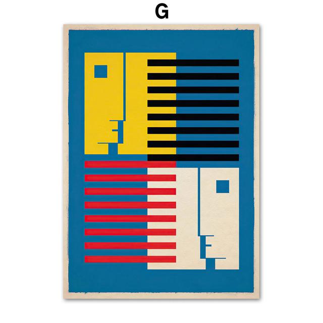 Bauhaus Abstract Of Eye Geometric Simple Modern Posters Prints Picture Canvas Art Wall Decoration Home Paintings For Living Room