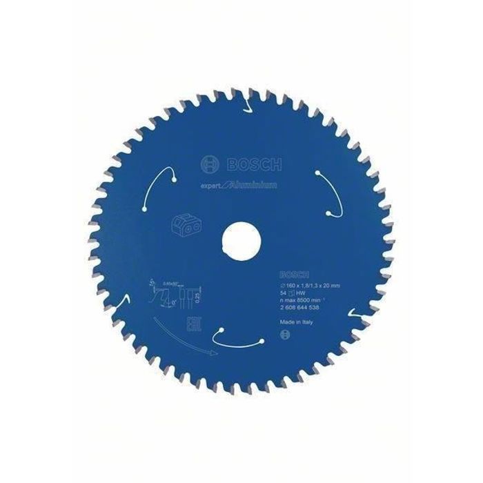 Lame de scie circulaire - Bosch - Expert for Aluminium - 160 mm - 54 dents - 1,8/1,3 mm