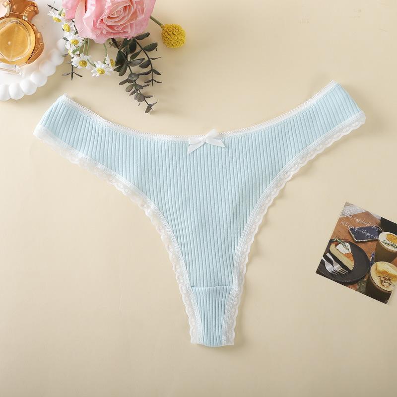 

Хлопковые стринги для женщин Т-образные хлопковые танга трусики для девочек XL небо