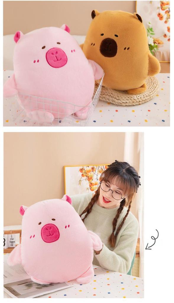 Capybara Plush Hand Warmer Pillow - Cute Winter Doll for Students