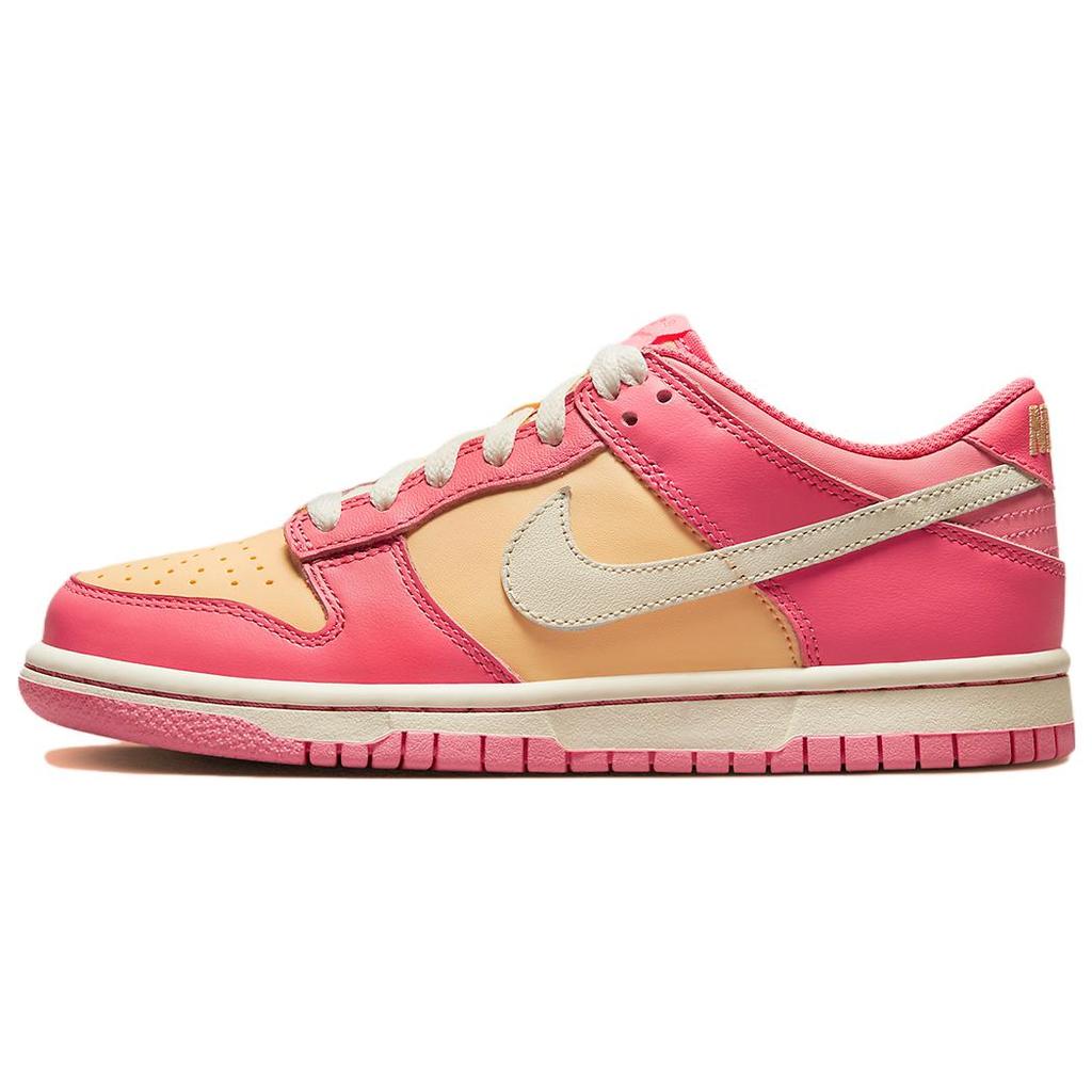 New Nike Kids Dunk Low 'Strawberry/Peach Cream' Sneakers DH9765-200