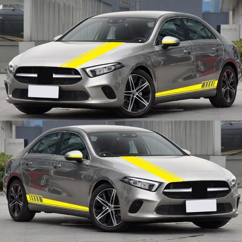 5X for Car SUV Truck Universal Racing Body Hood Stripes Decal Vinyl Stickers