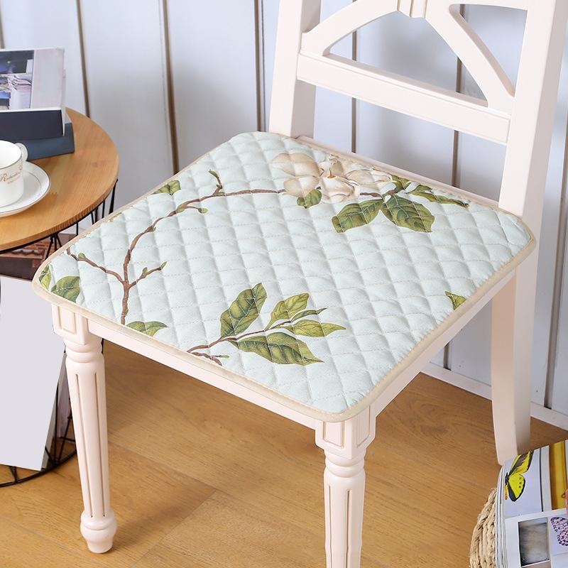 45x45cm Square Chair Cushion Anti-Slip Soft Pad Cotton Flower Printed Seat Protective Mats Portable Office Home Decoration