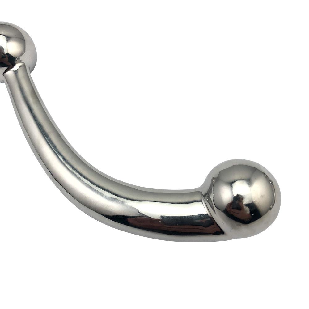 Stainless Steel Prostate Bead Massager Masturbation Stick Back Court Bolt Butt Plug Adult Sex Product