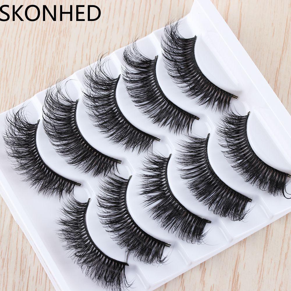Gorgeous Handmade Natural Long Extension Tools Wispy Fluffy False Eyelashes 3D Faux Mink Hair