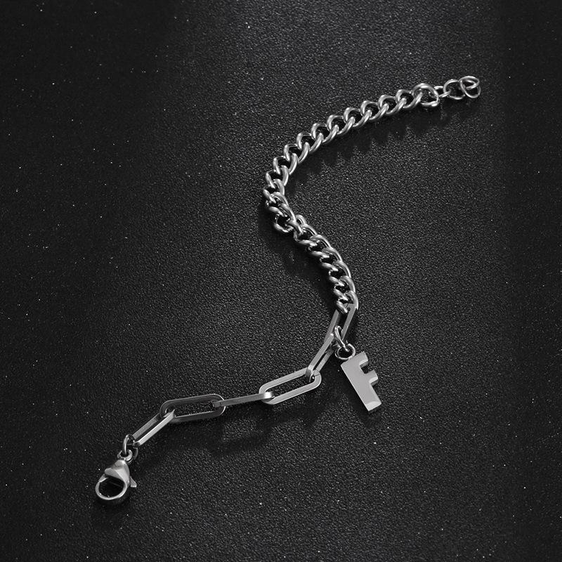 Original Letter Titanium Steel Stepping Bracelet