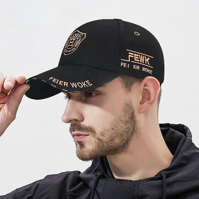 Spring and Autumn New High-end Embroidery Shield Baseball Cap Men and Women FEWK Street Sunshade Metal Air Hat