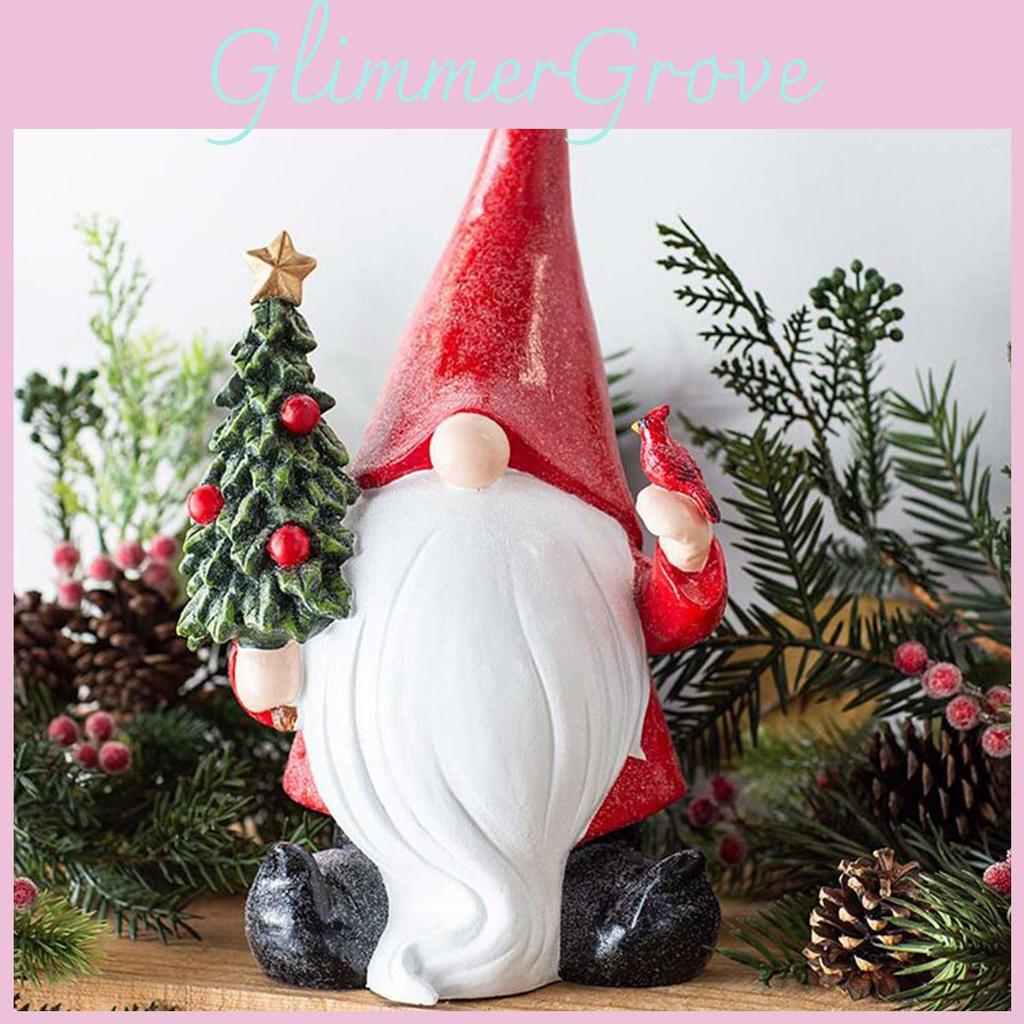 Whimsical Santa Claus Figurine With Christmas Tree Perfect For Festive Home Decor