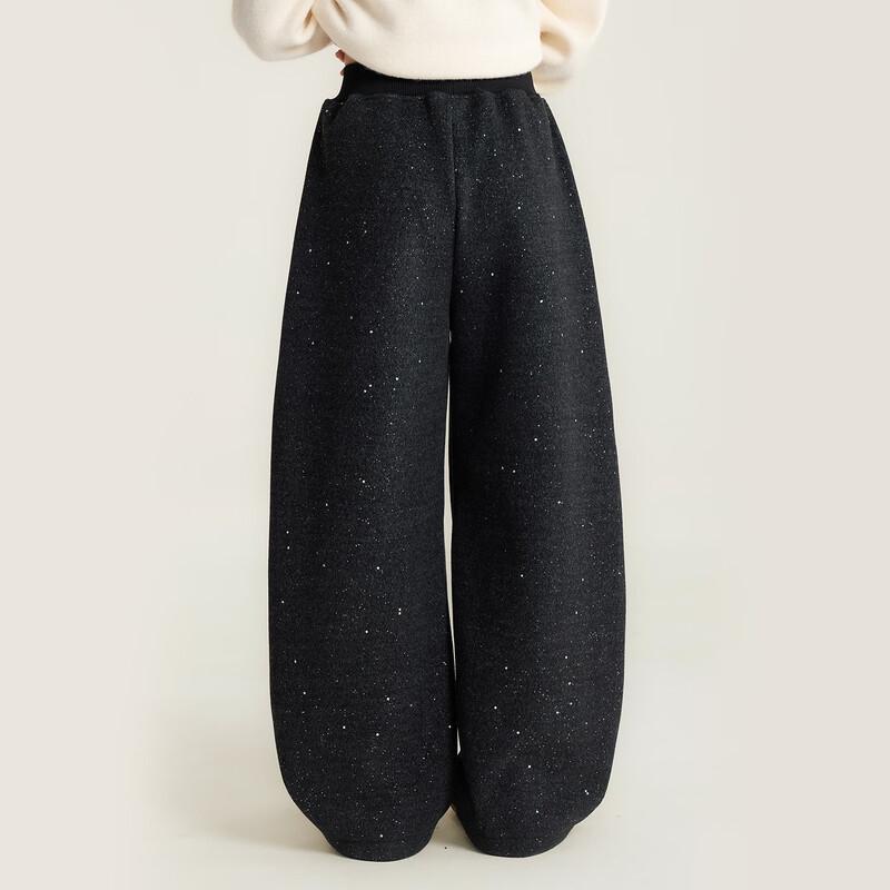 Girls' Fleece-Lined Winter Casual Curved Pants