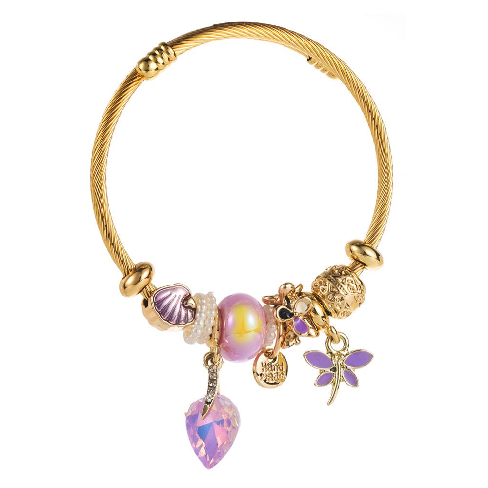Bracelet for Women, Elegant and Unique Letter Dragonfly Pendant Bracelet, Versatile Friendship Bracelet