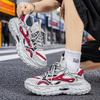 Thick Sole Outdoor Breathable Mesh Sneakers Summer Men'S Casual Shoes Fashion Mixed Colour Light Anti Skid Sports Footwear