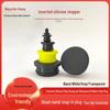 High-Temperature Silicone Rubber Stopper with Card Slot: Black T-Type Snap-On Dust Cover