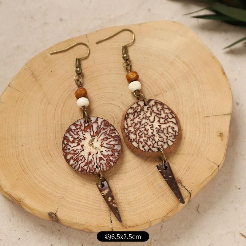 Original Design Traditional Chinese Medicine Plant Earrings Retro Literature Natural Fruit Handmade Long Earrings Women