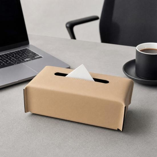 Scatola porta fazzoletti, Pelle PU Resistente Impermeabile Design Minimalista, Uscita Carta Liscia Custodia Fazzoletti Resistente, per Bracciolo Auto e Tavolino da Caffè di Casa